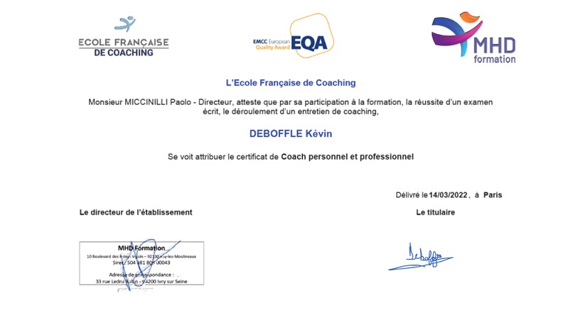 photo diplome Deboffle Kévin