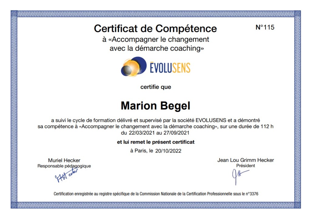 photo diplome Marion RIGAUX BEGEL