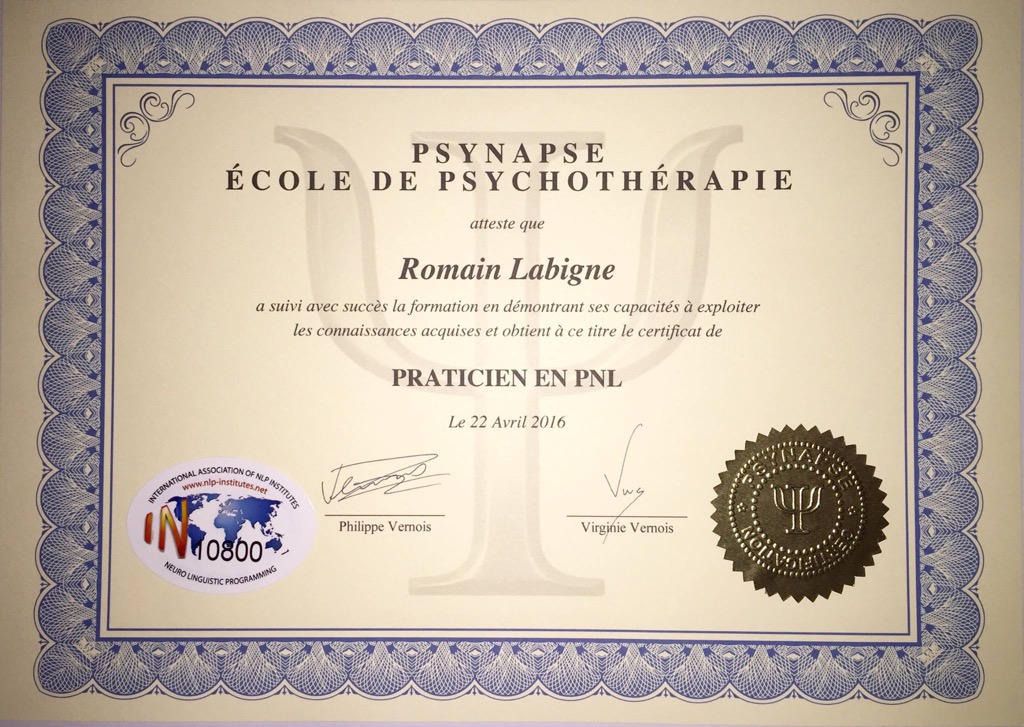 photo diplome Romain Labigne Diem