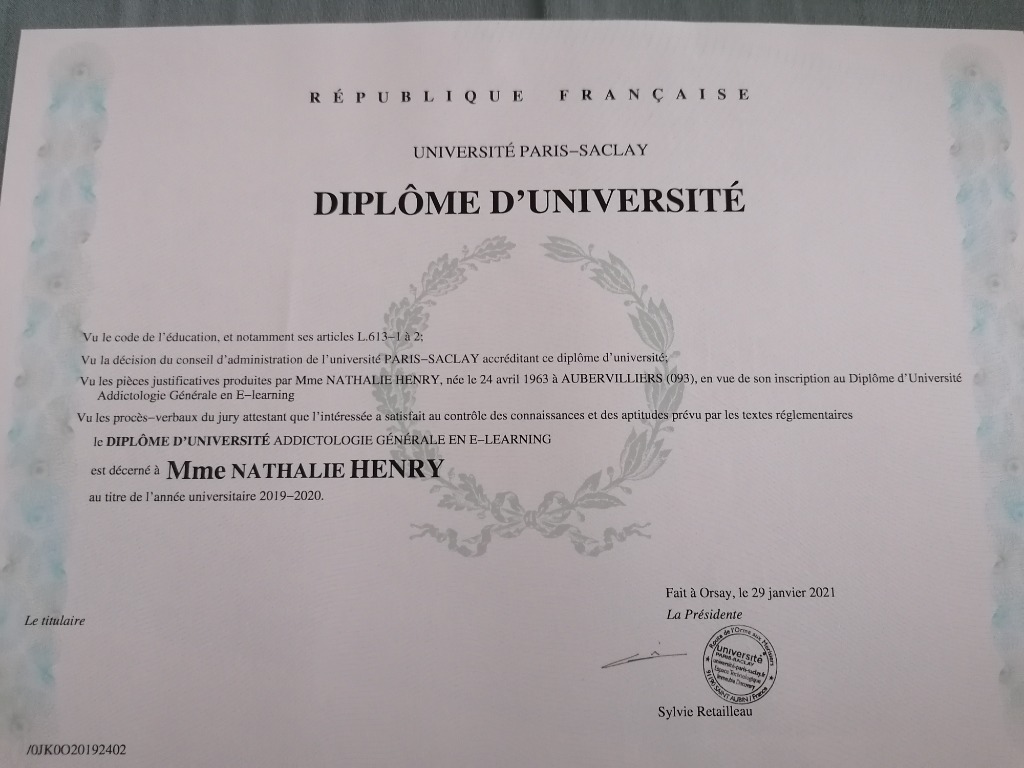 photo diplome Nathalie Henry