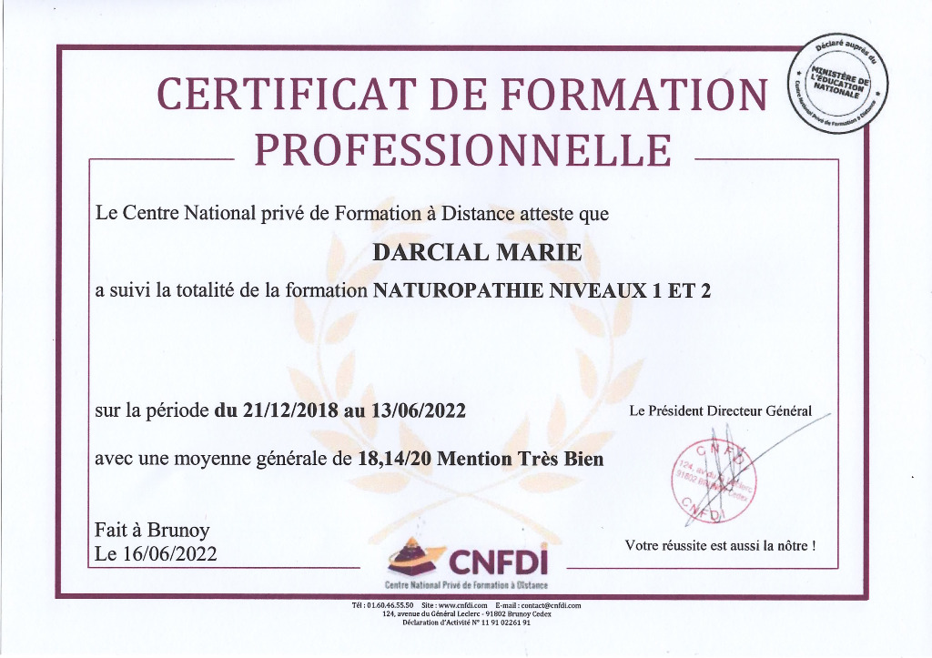 photo diplome NaturoMarieM