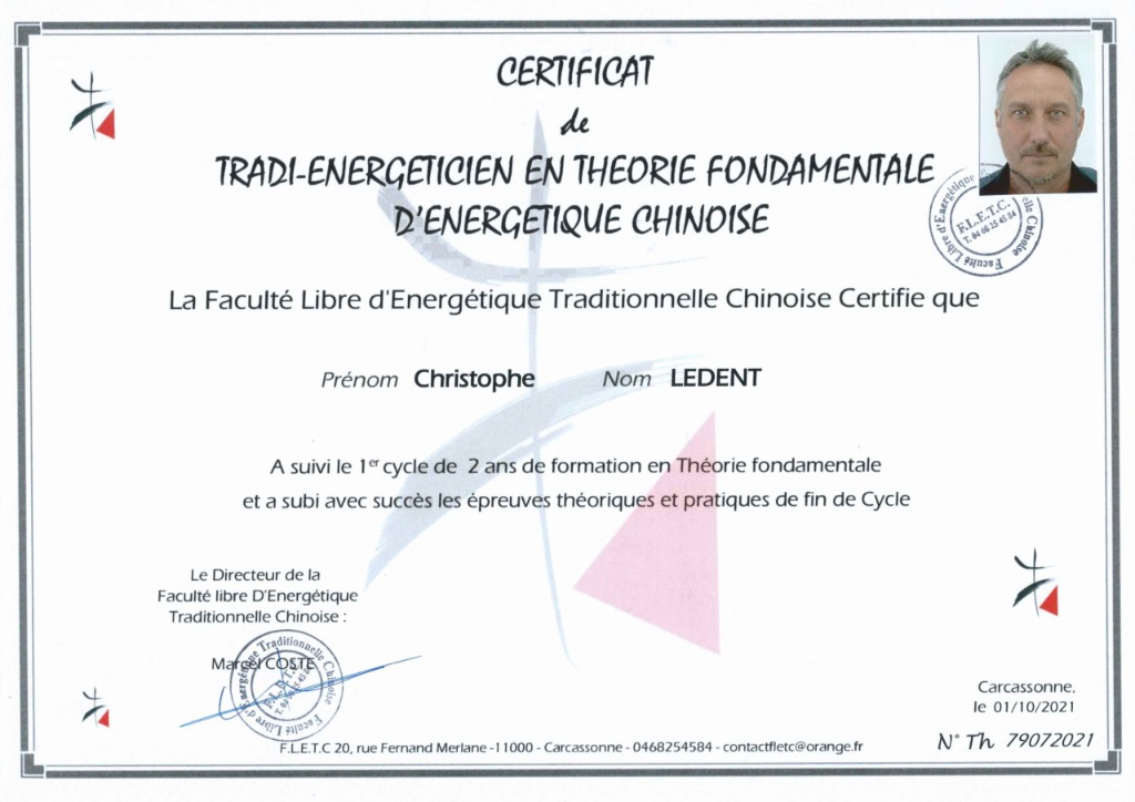 photo diplome Christophe Ledent