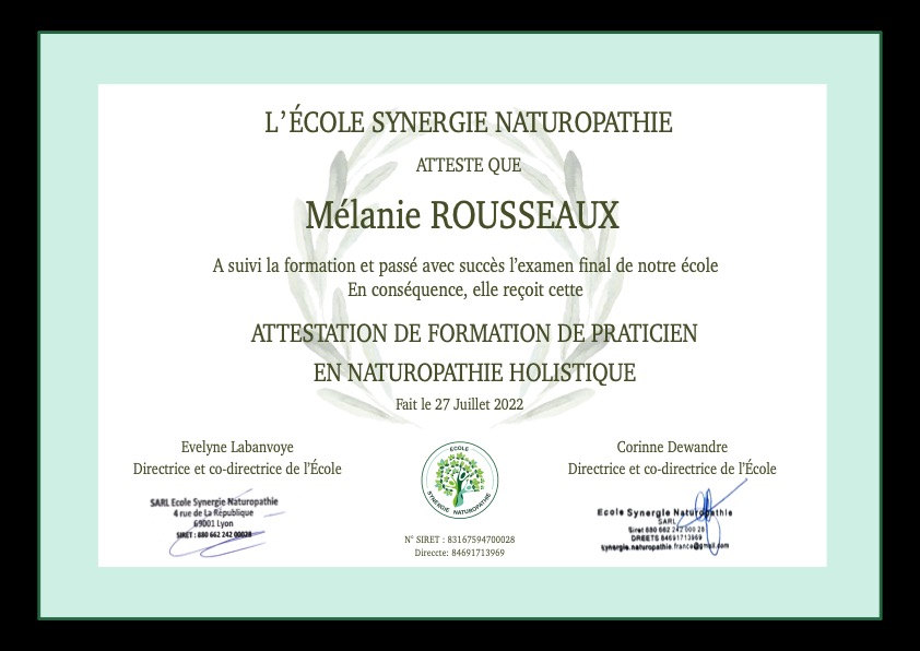 photo diplome Mélanie Rousseaux 