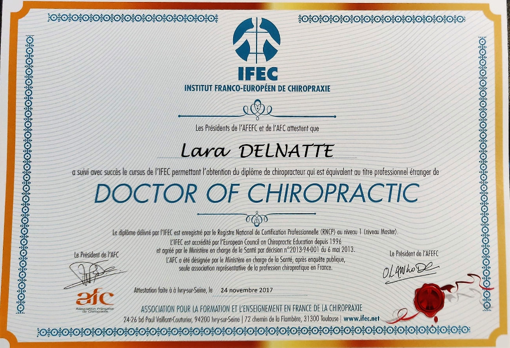 photo diplome Lara Delnatte