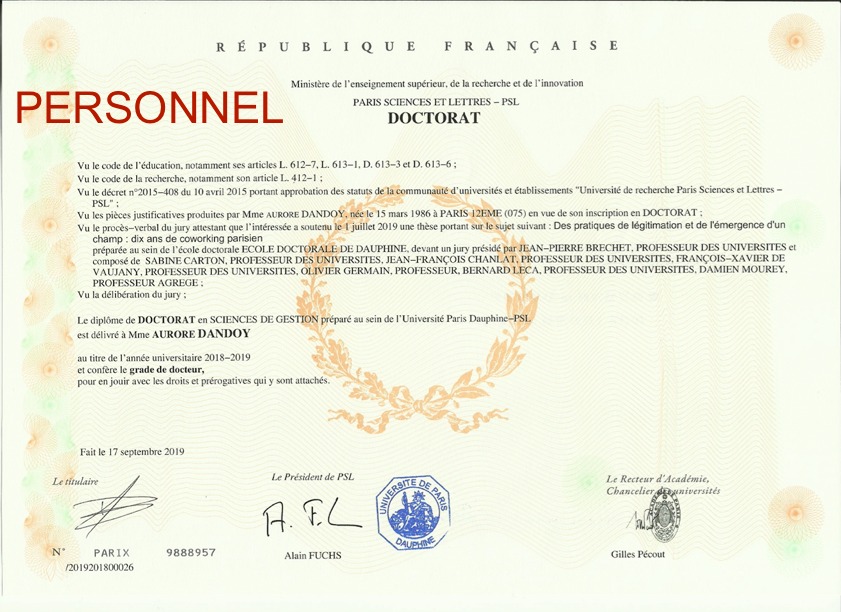 photo diplome La Kintsugi Factory