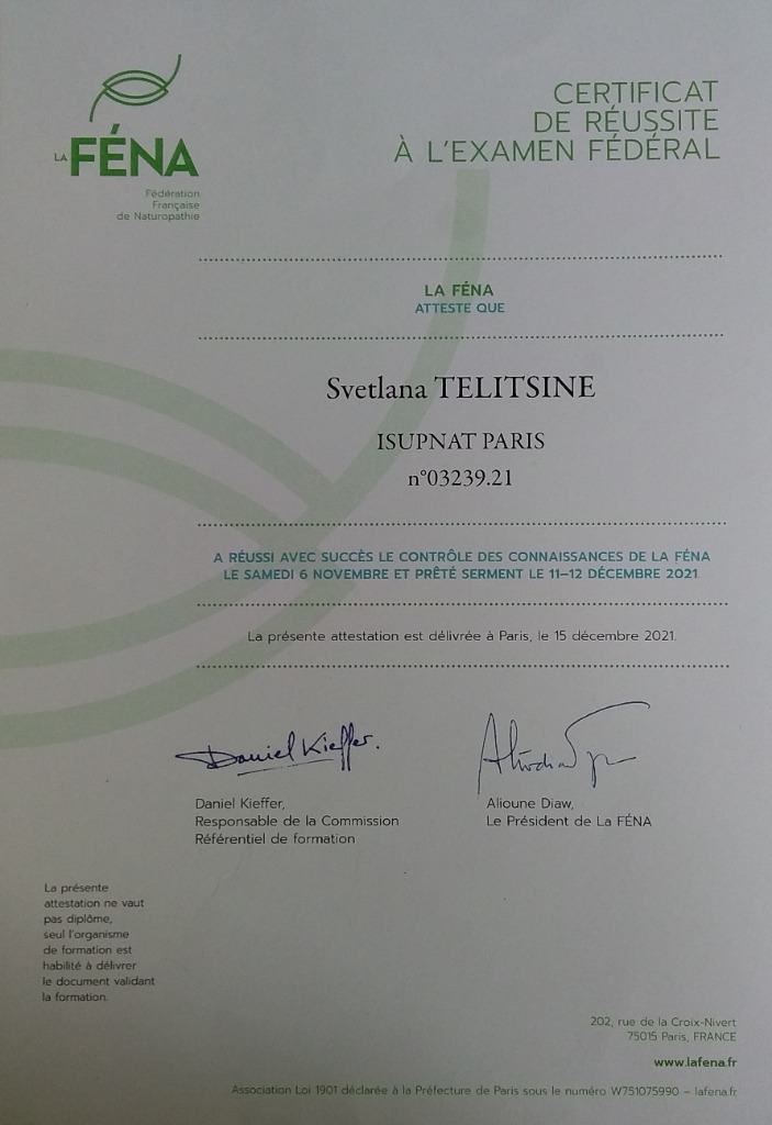 photo diplome Svetlana Telitsine