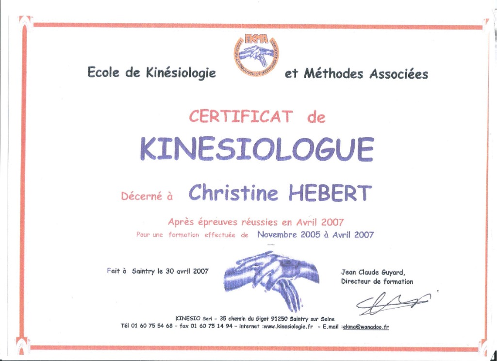 photo diplome Hébert Christine