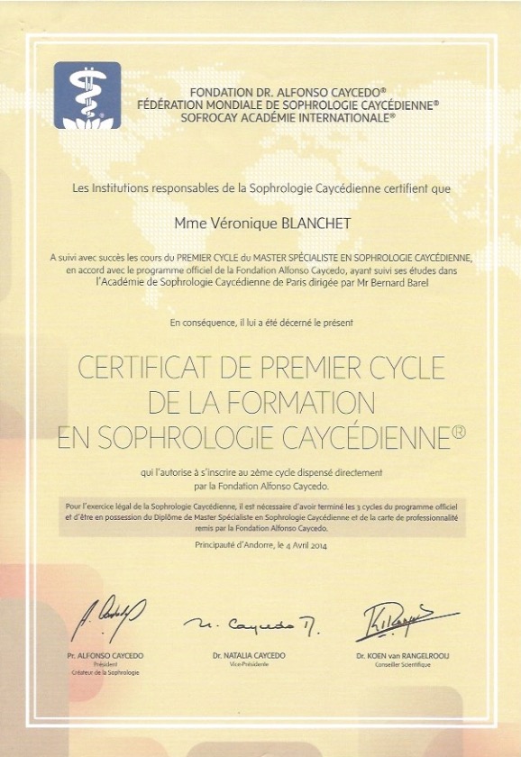 photo diplome Véronique Blanchet