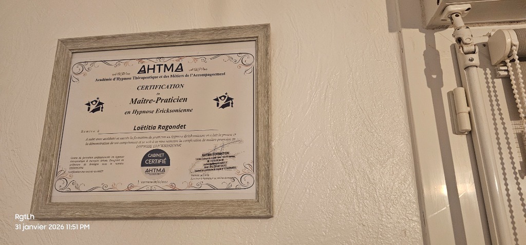 photo diplome Laëtitia Ragondet