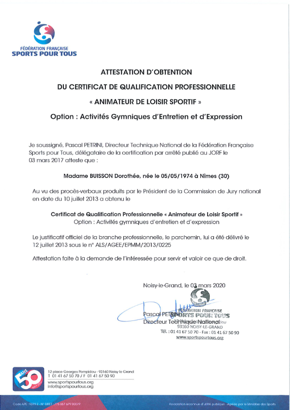 photo diplome Dorothée Buisson