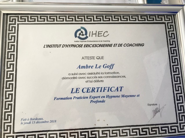 photo diplome Ambre  LE GOFF