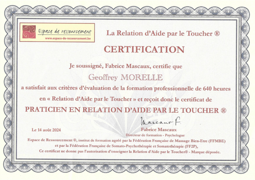 photo diplome Bien dans son corps