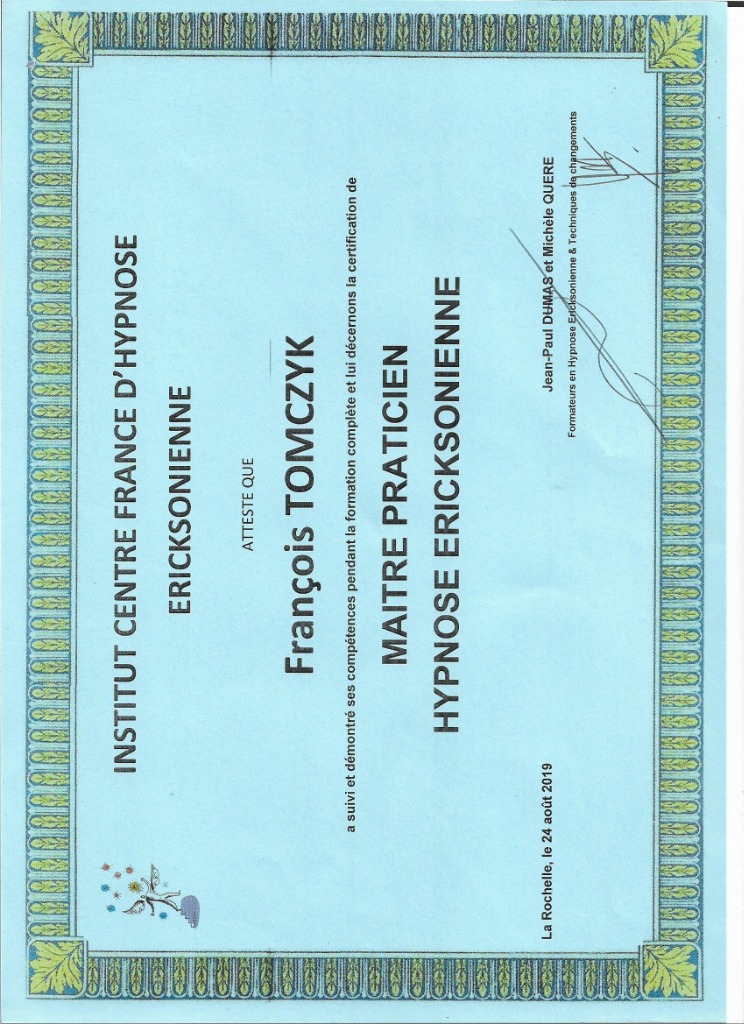 photo diplome Francois TOMCZYK