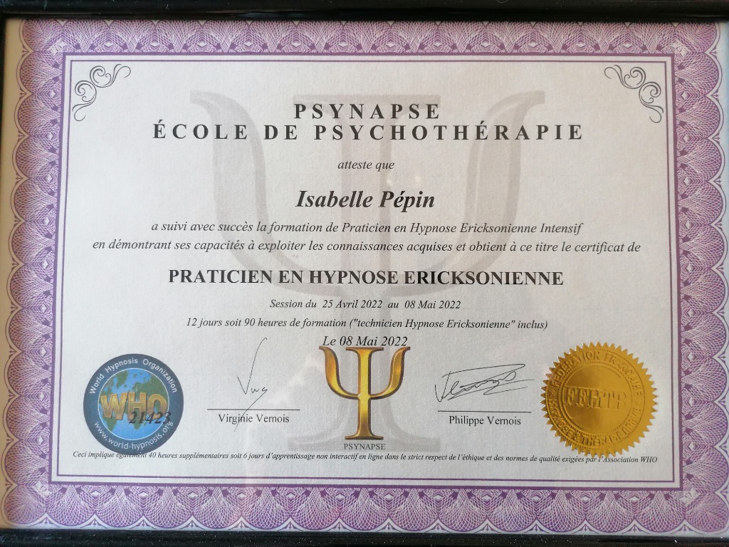 photo diplome Isabelle PEPIN