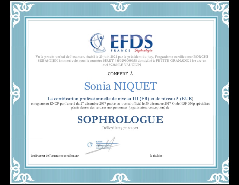 photo diplome Bien-être, soi de soi