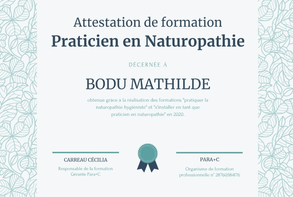 photo diplome Mathilde BODU