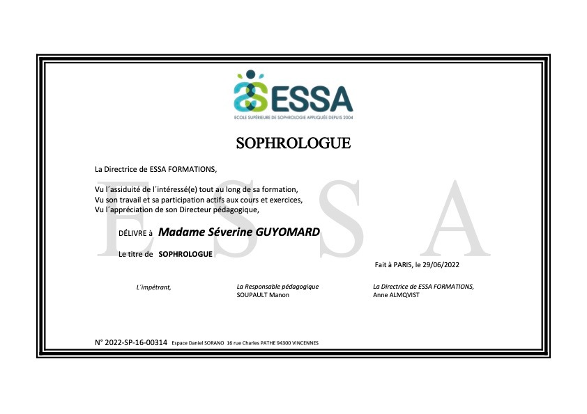 photo diplome Severine Guyomard