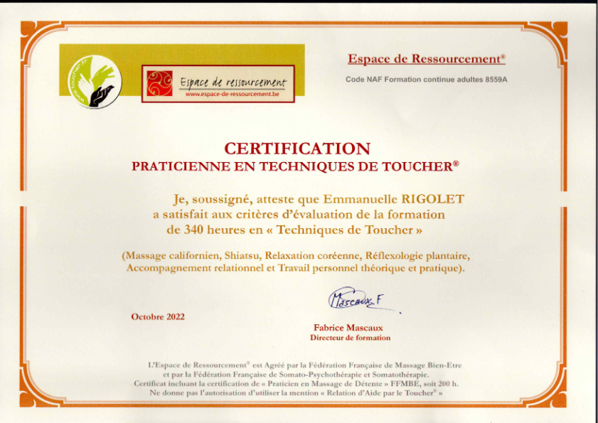 photo diplome Emmanuelle Rigolet