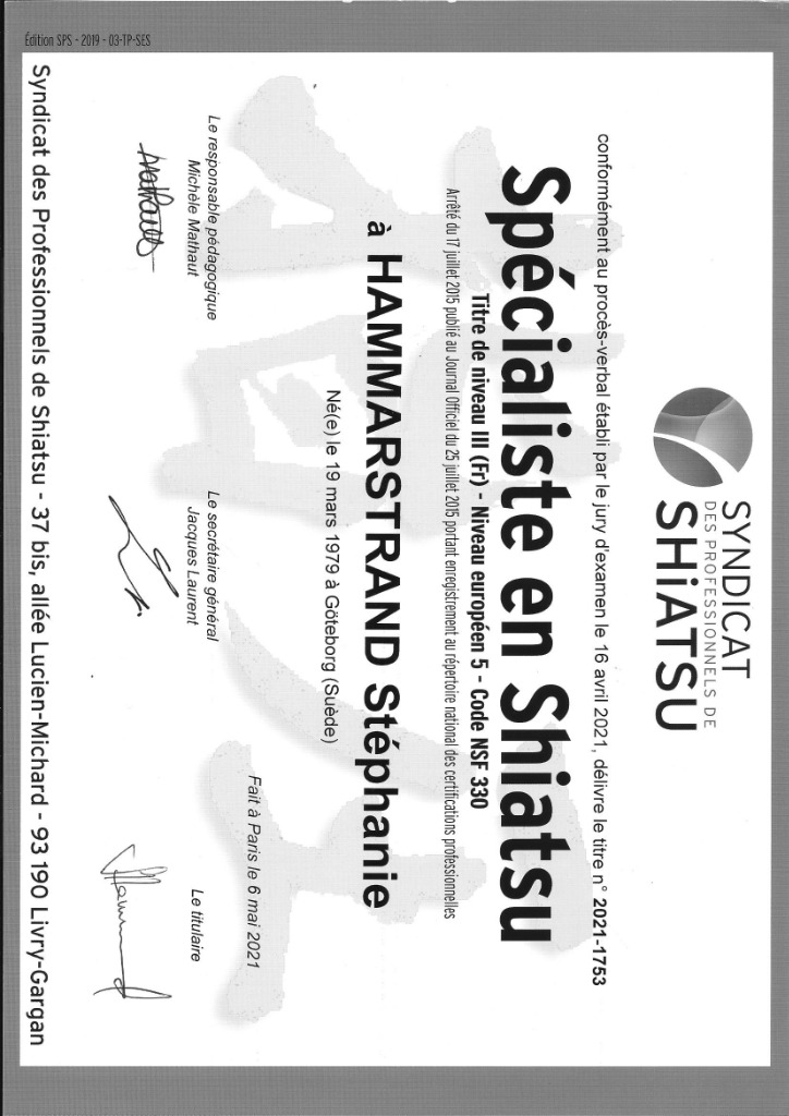 photo diplome Stéphanie Hammarstrand