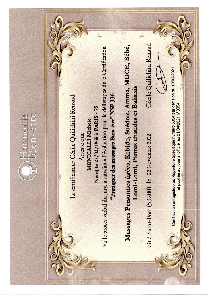 photo diplome ECOUTE TON ETRE