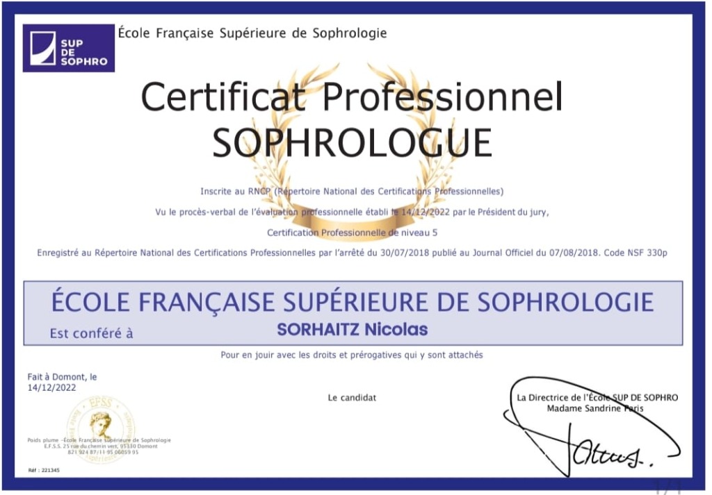 photo diplome Nicolas SORHAITZ