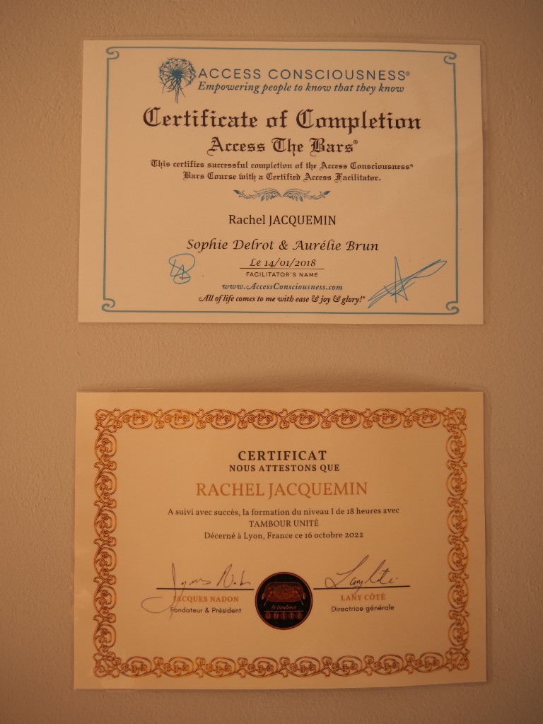 photo diplome Les soins de Rachel