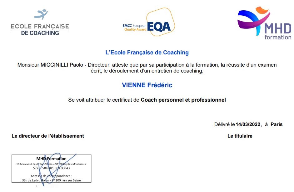 photo diplome Frédéric VIENNE