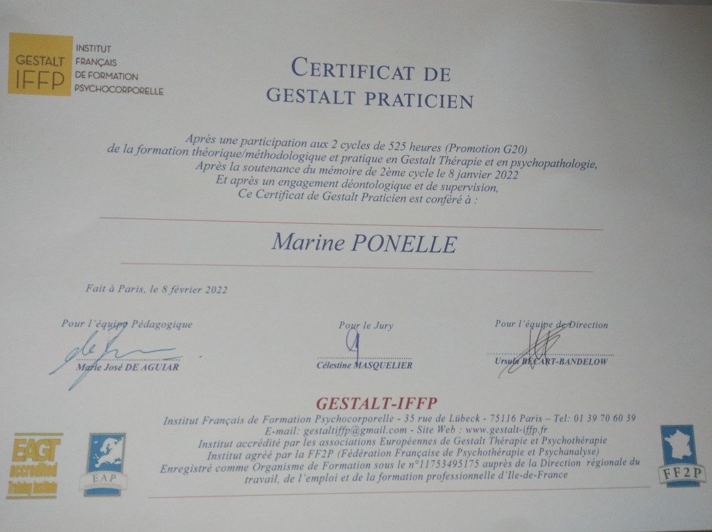 photo diplome Marine Ponelle