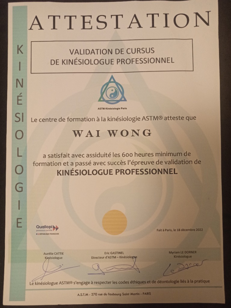 photo diplome Wai Wong