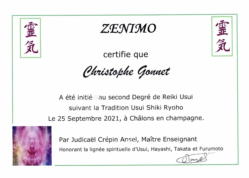 photo diplome Mon Atout Zen