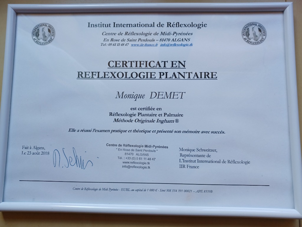 photo diplome Monique DEMET
