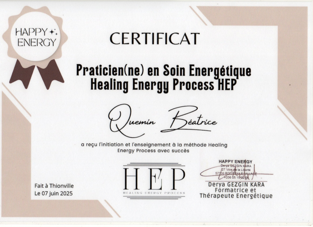 photo diplome B.A. Energéticienne