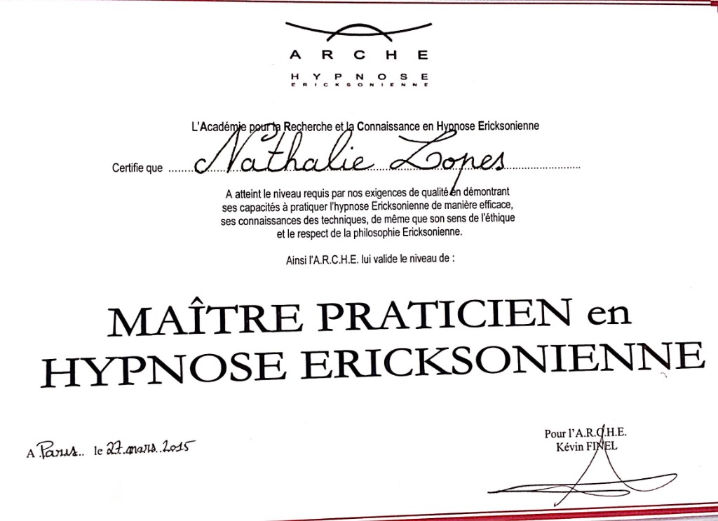 photo diplome Nathalie Ferrari Lopes 