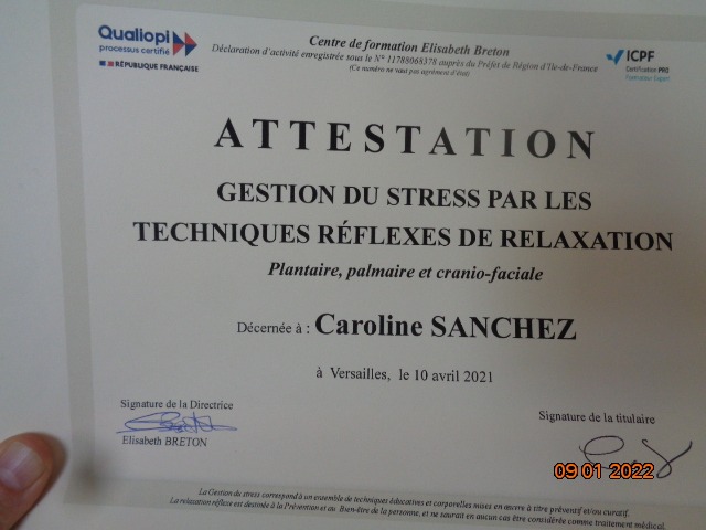 photo diplome Caroline Sanchez