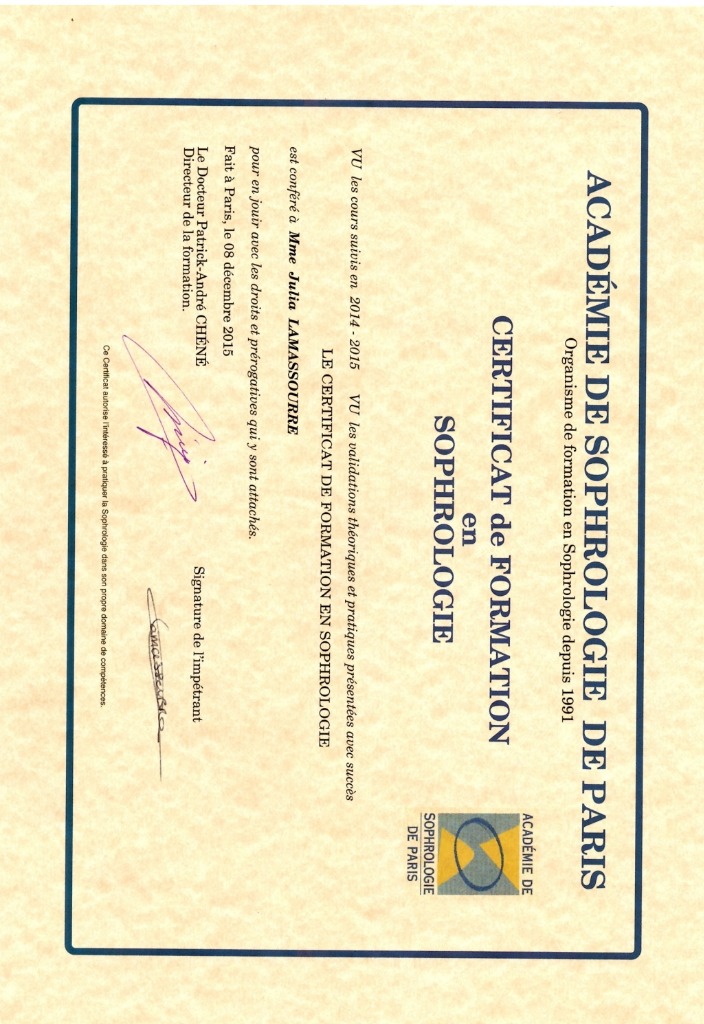 photo diplome Lamassourre Julia