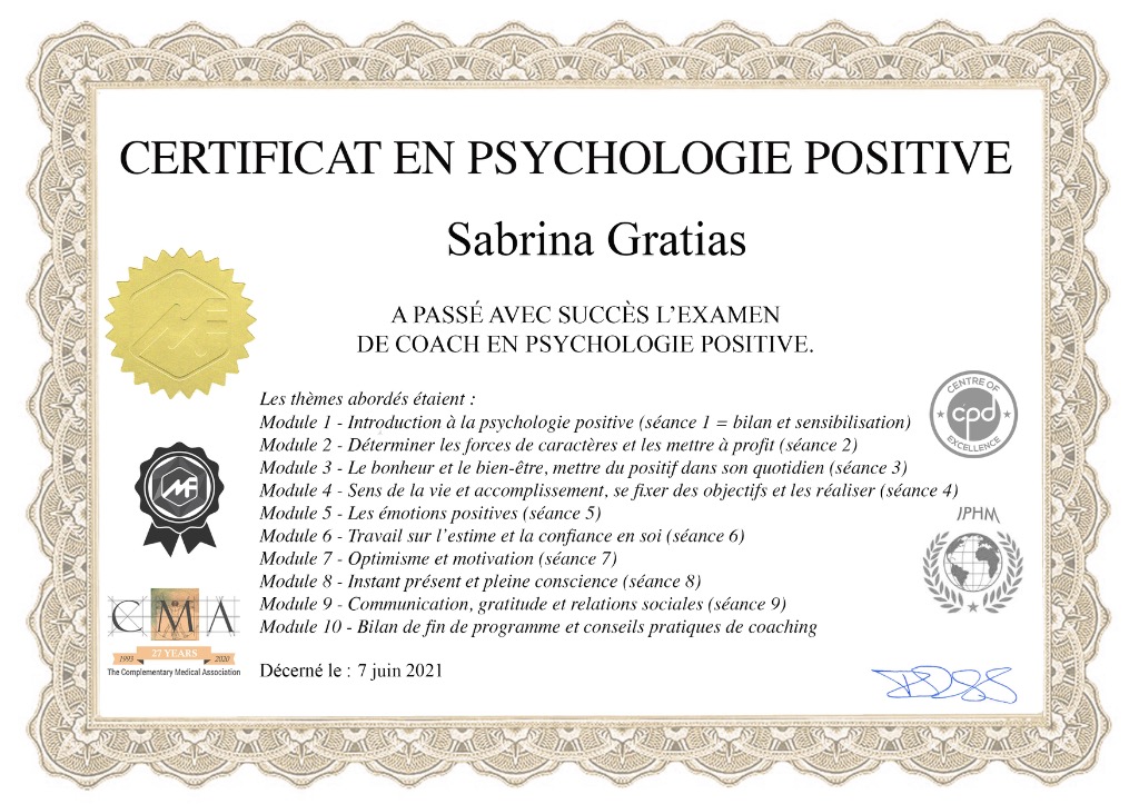photo activite Sabrina Gratias coach de vie intuitive