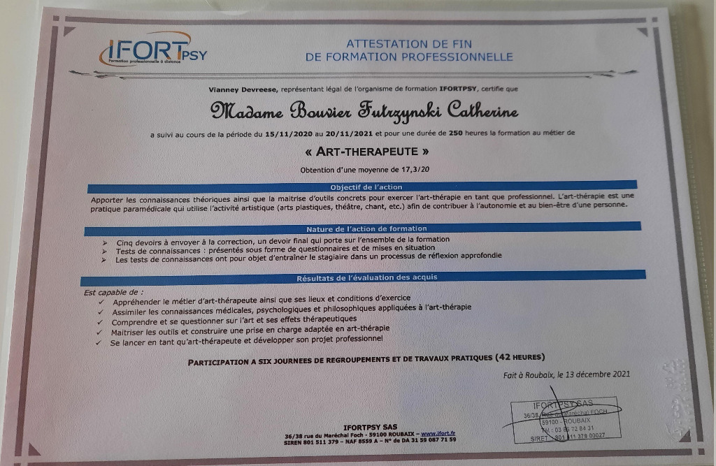 photo diplome BOUVIER FUTRZYNSKI Catherine