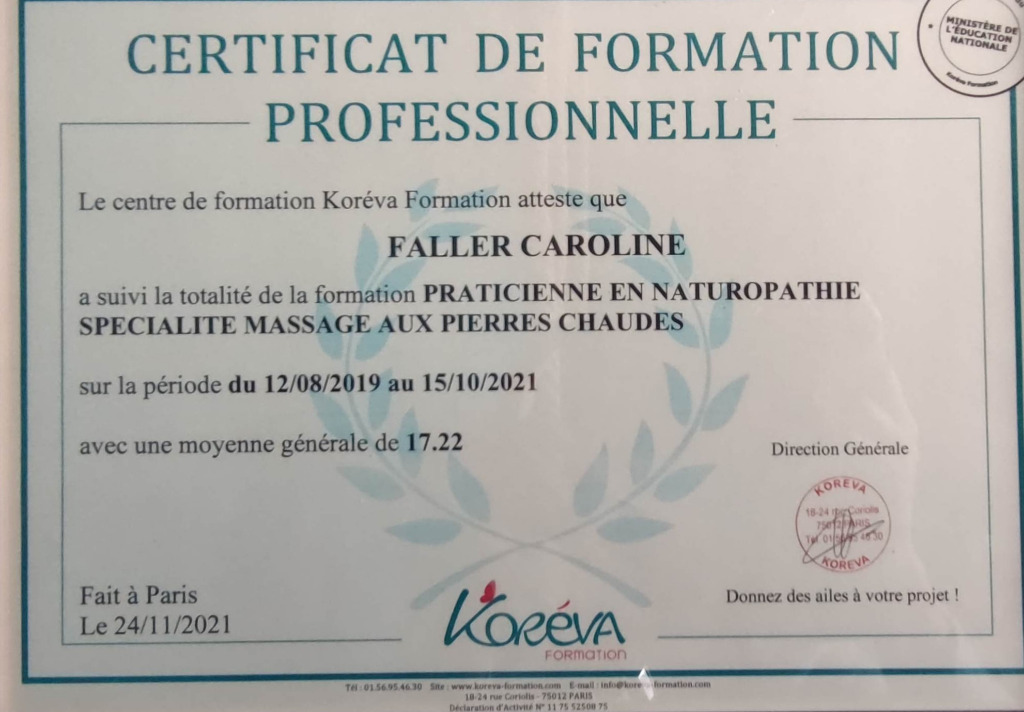 photo diplome Caroline Faller