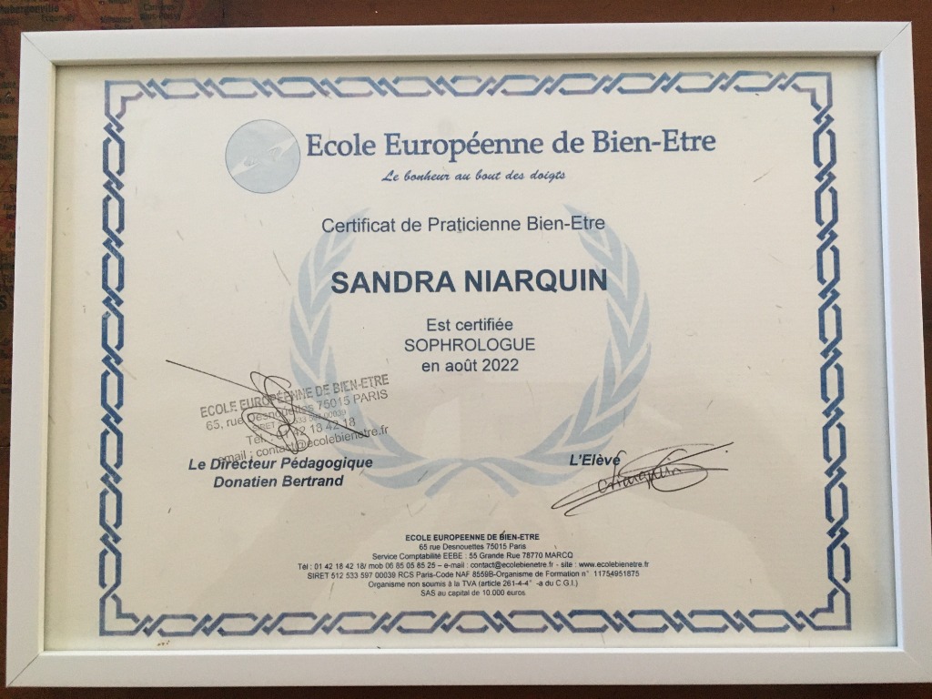 photo diplome Sandra NIARQUIN - DDS