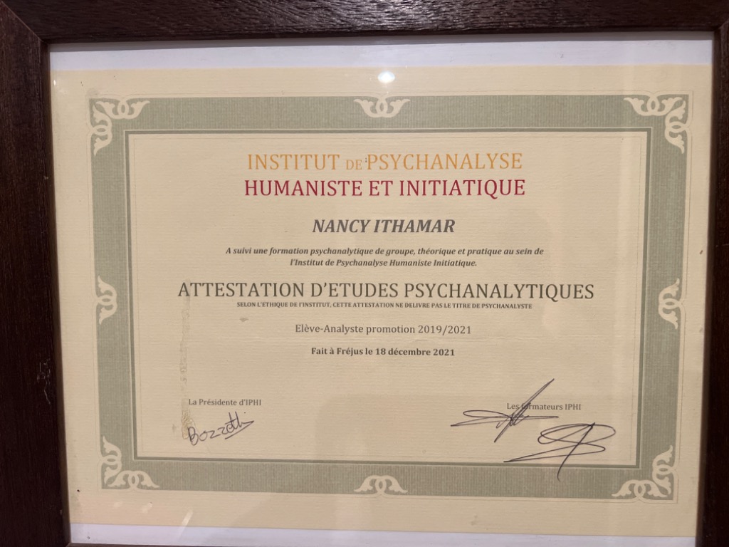 photo diplome Nancy ITHAMAR 