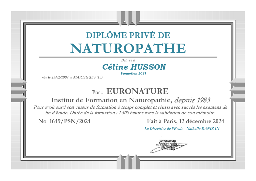photo diplome Celine Husson