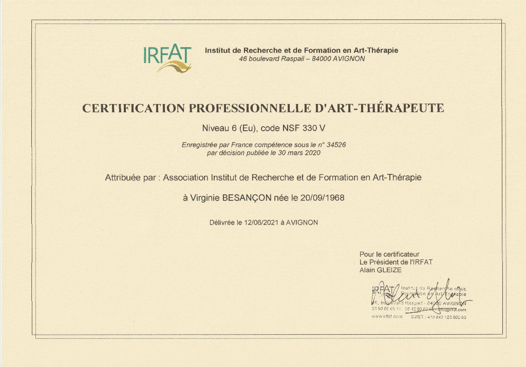 photo diplome Virginie Besançon