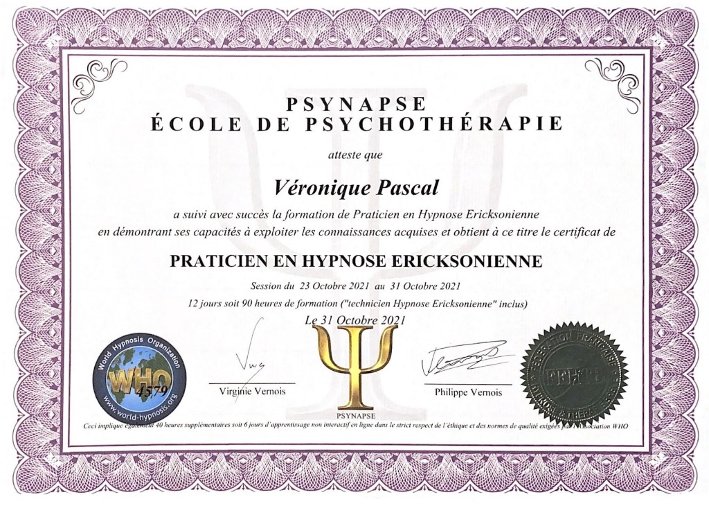 photo diplome Véronique PASCAL