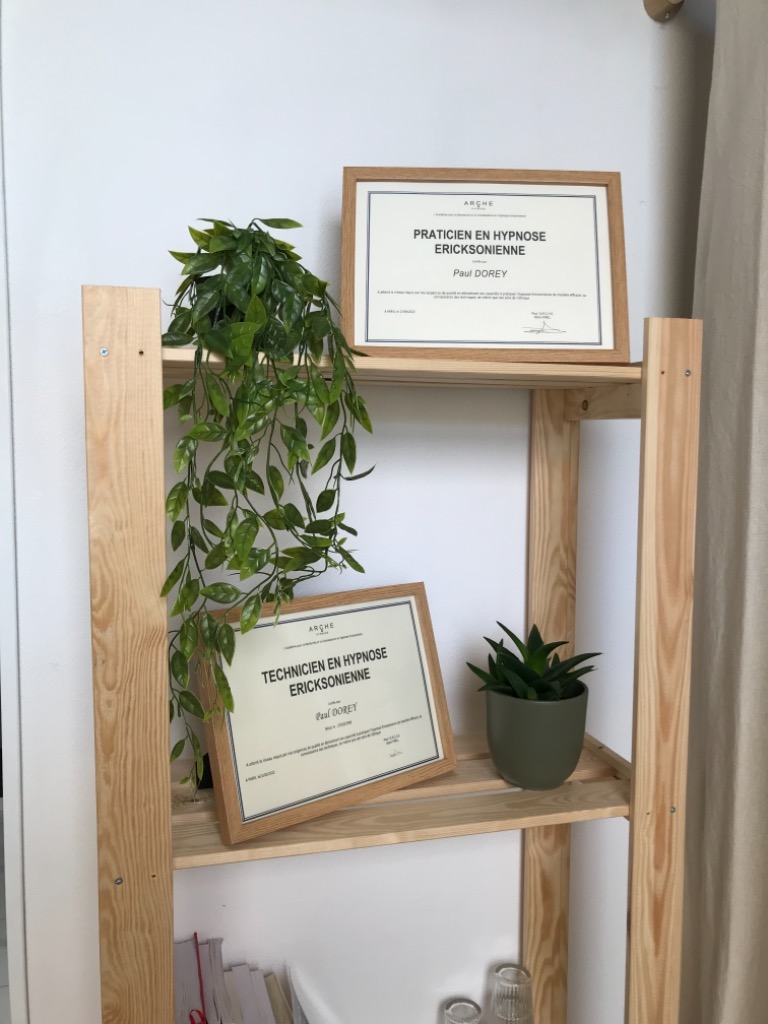 photo diplome Paul Dorey - Hypnothérapeute