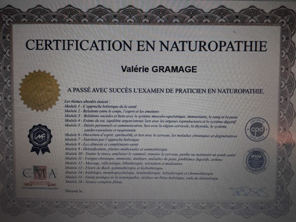 photo diplome Valérie Gramage
