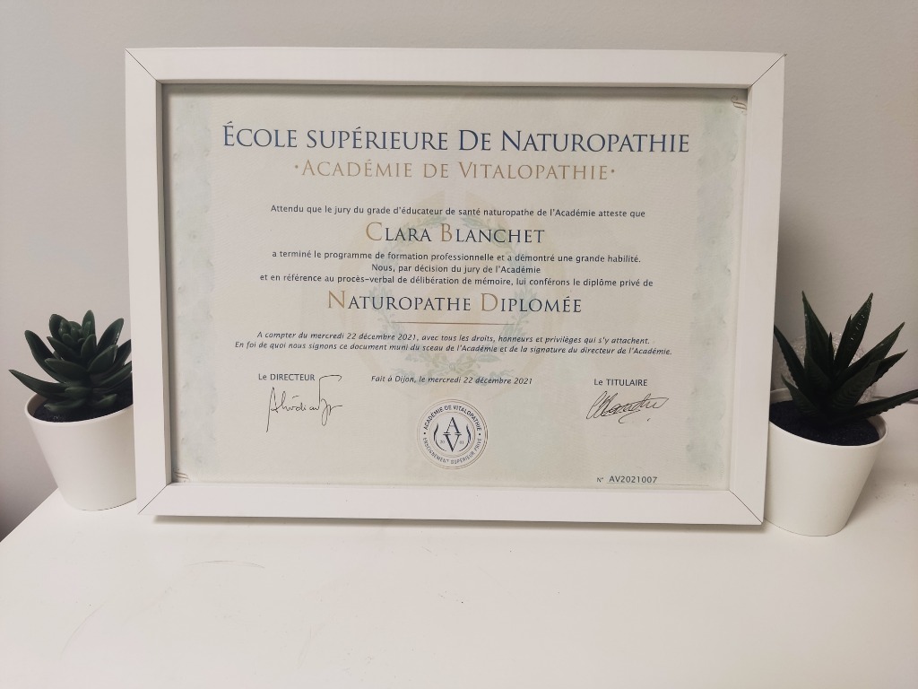 photo diplome Clara Blanchet