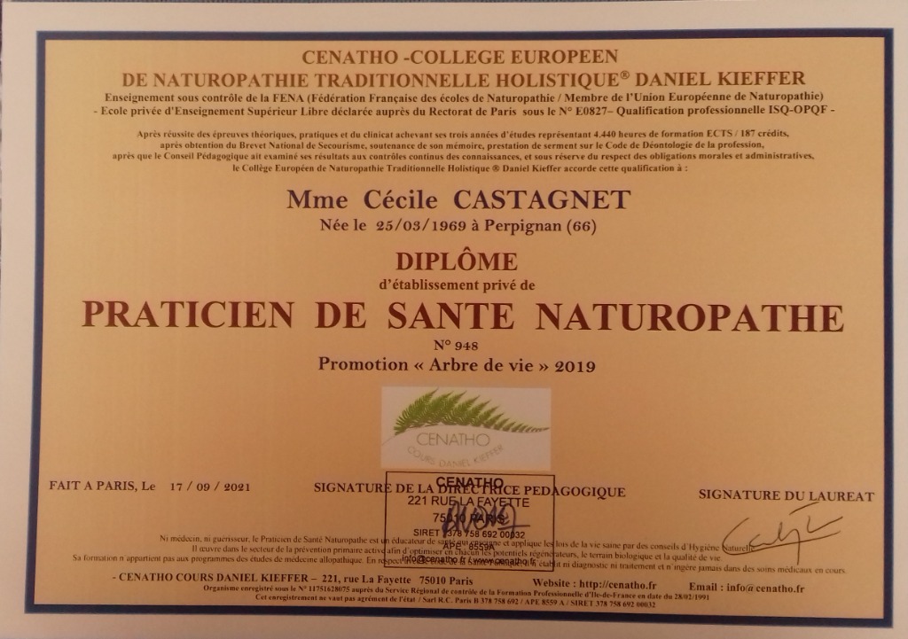 photo diplome Cécile Castagnet