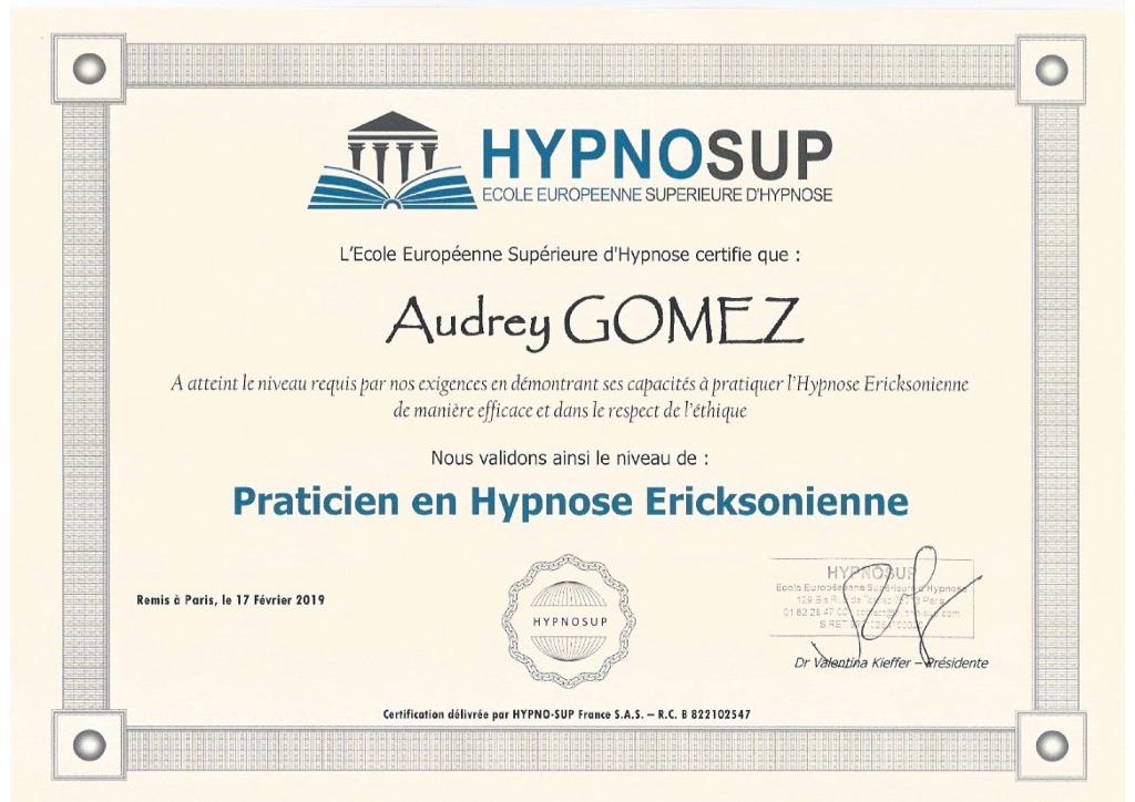 photo diplome AUDREY GOMEZ