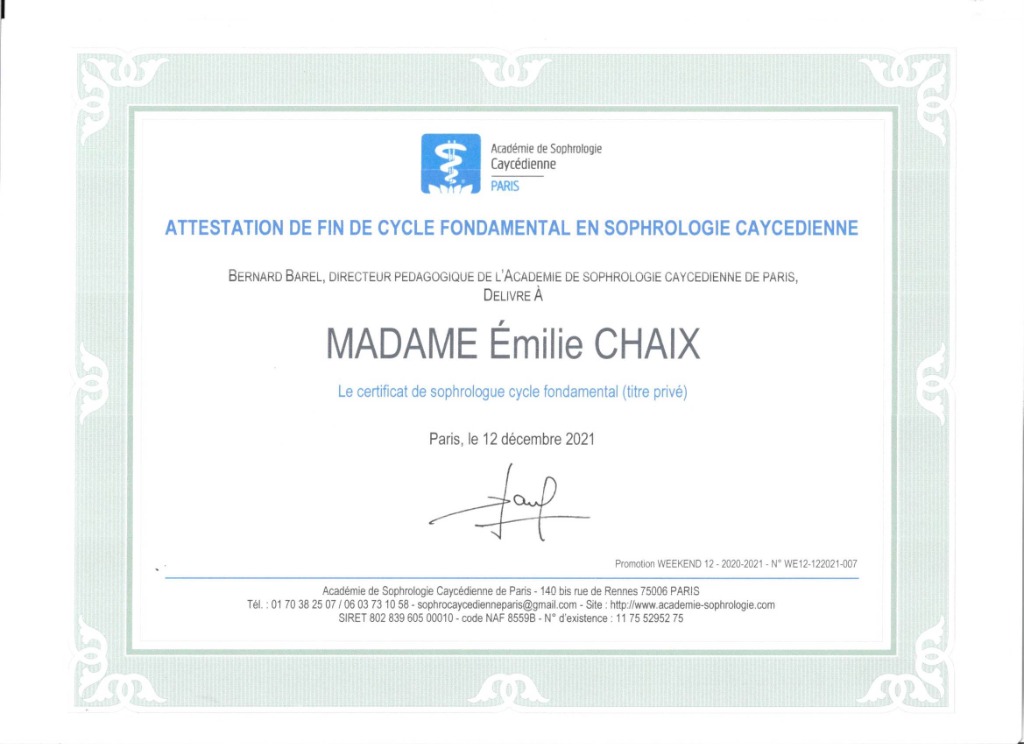 photo activite Emilie Chaix NATUROPATHE & SOPHROLOGUE