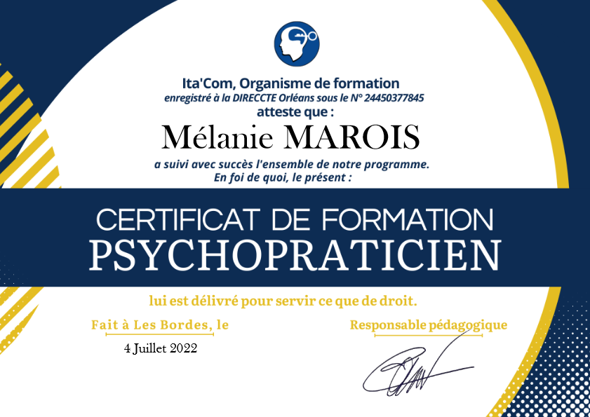 photo diplome Mélanie MAROIS